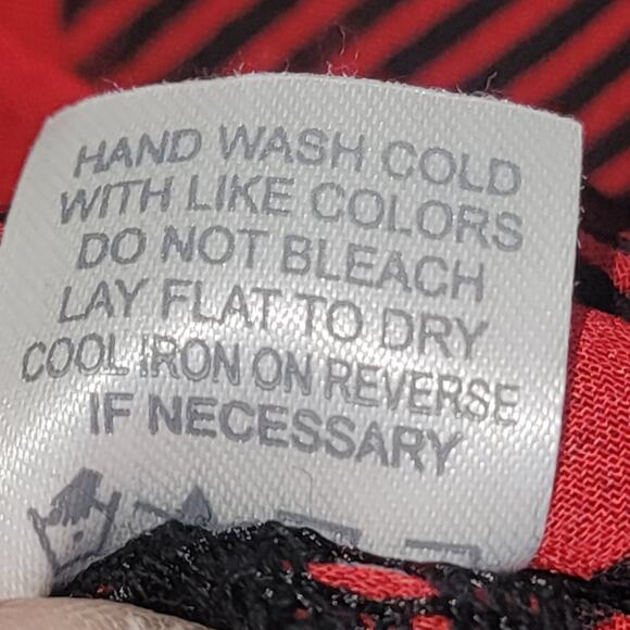 Charming Charlie Buffalo Plaid Sheer Lace Button Front Blouse Women's Size M - Picture 4 of 6